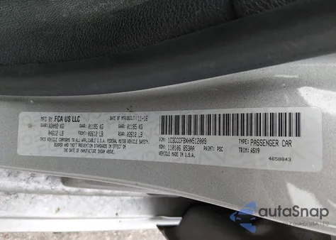 2017 Chrysler 200 Touring from USA, damaged, VIN 1C3CCCFBXHN512009